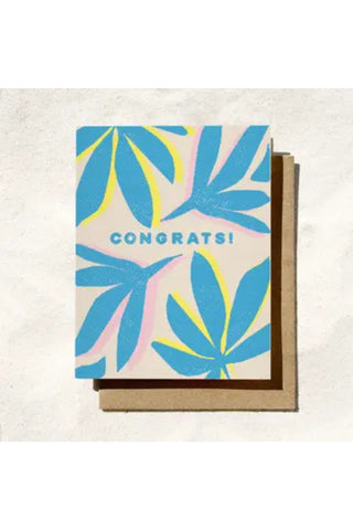 Congrats Palm Leaf Card