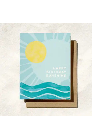 Happy Birthday Sunshine Beach Card