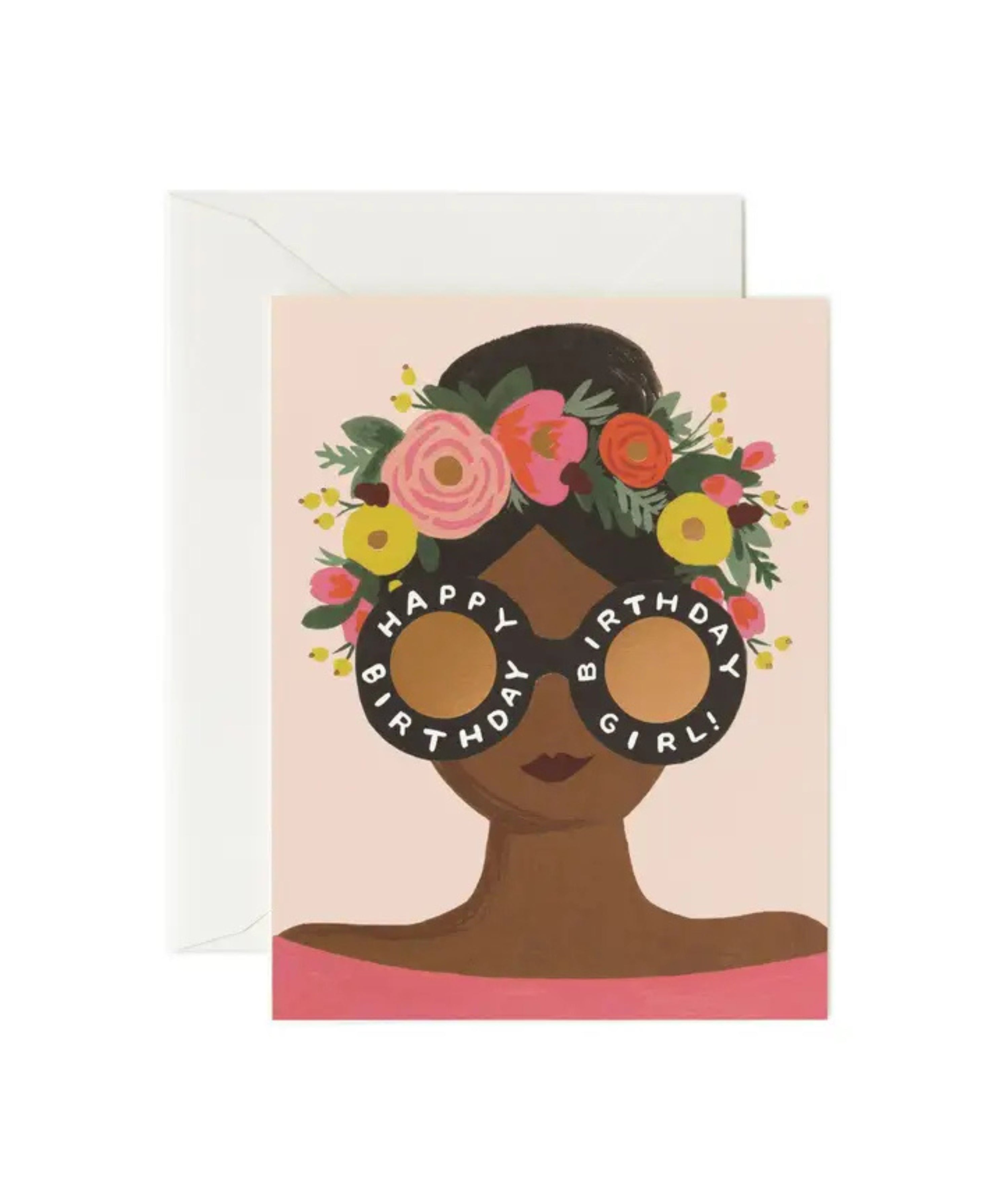 Flower Crown Birthday Girl Card