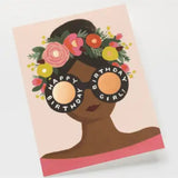 Flower Crown Birthday Girl Card (detail view 2)