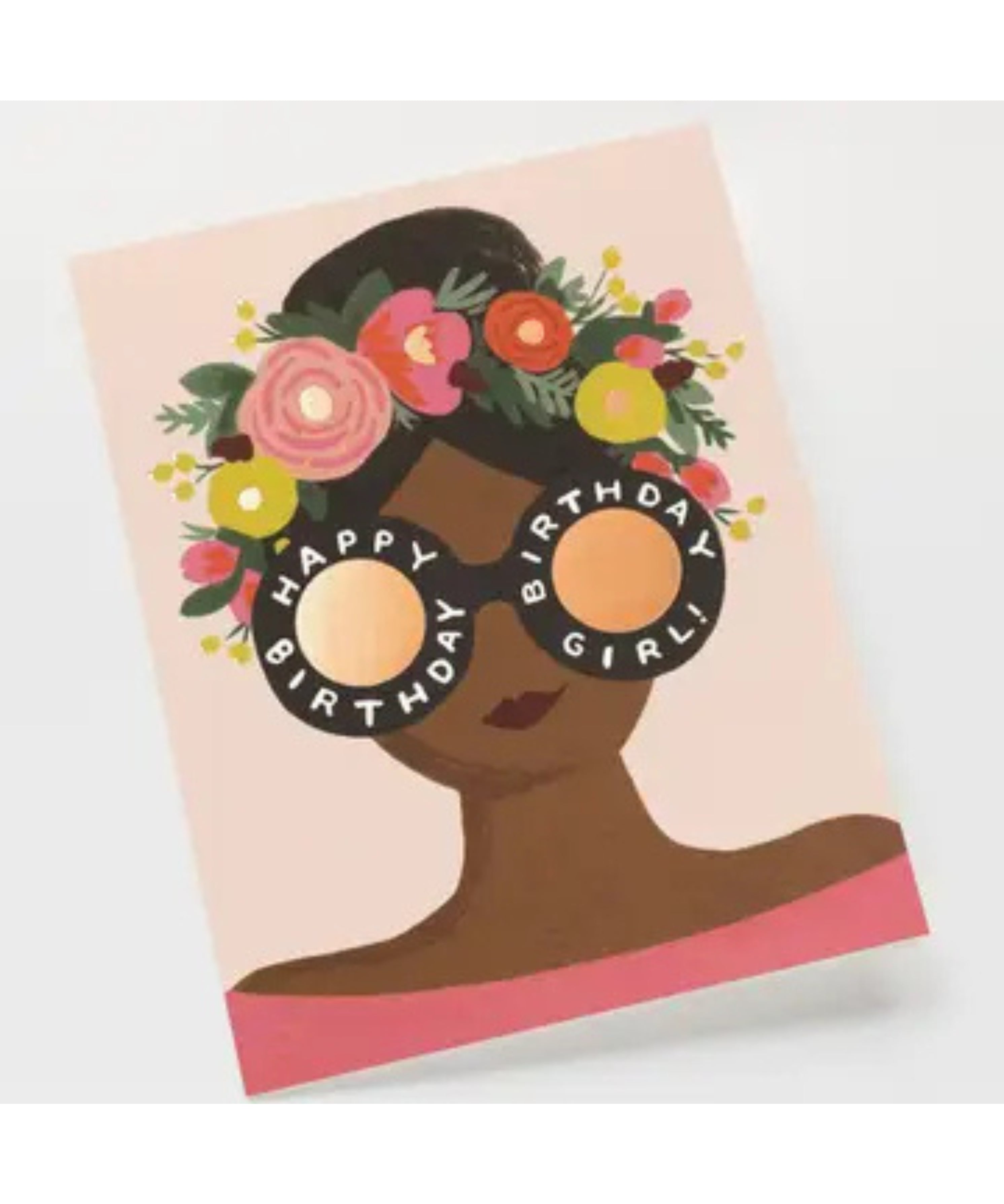 Flower Crown Birthday Girl Card (detail view 2)