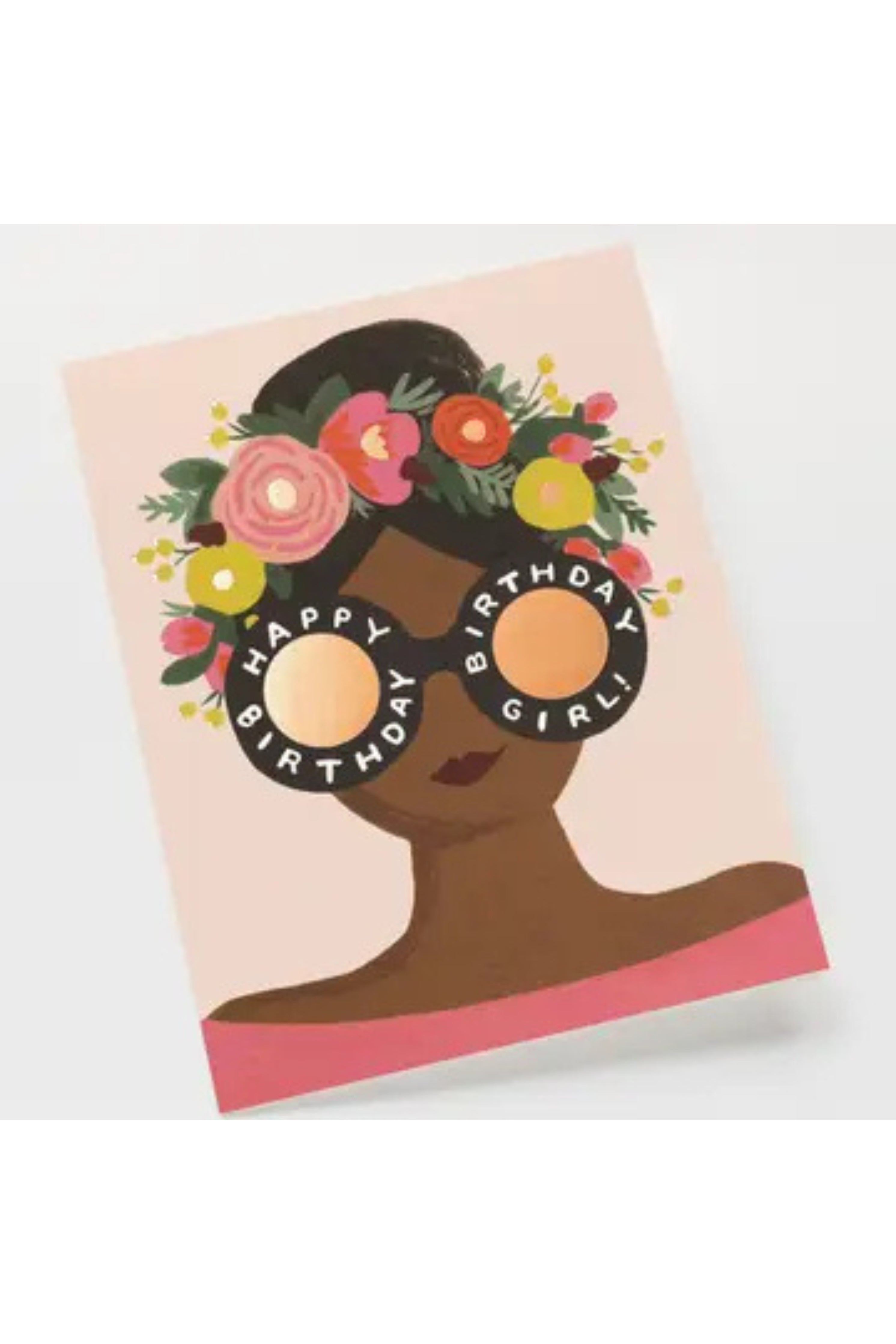 Flower Crown Birthday Girl Card (detail view 2)