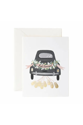 Just Married Getaway Card