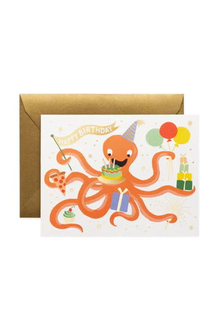 Octopus Birthday Card