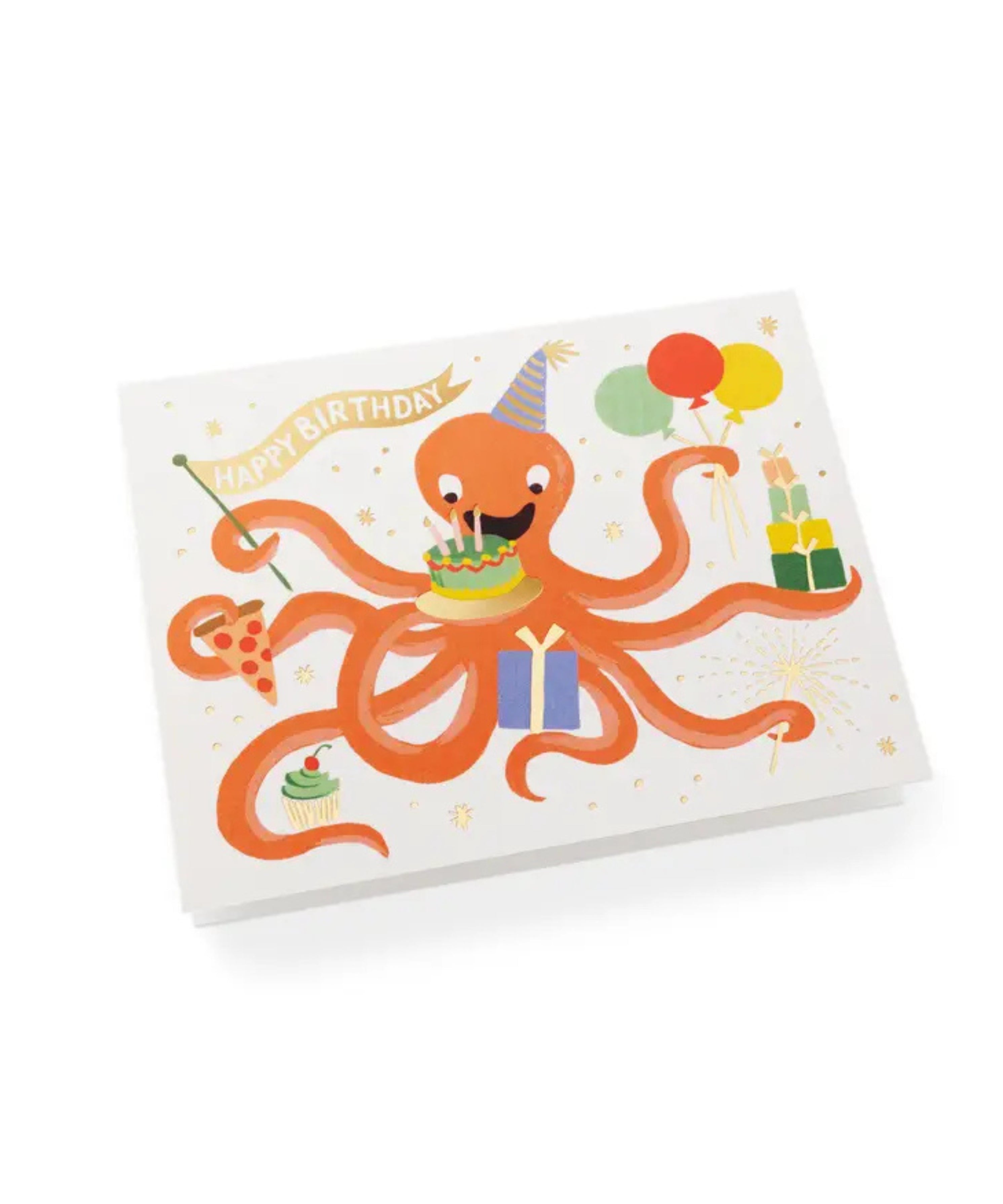 Octopus Birthday Card (detail view 2)