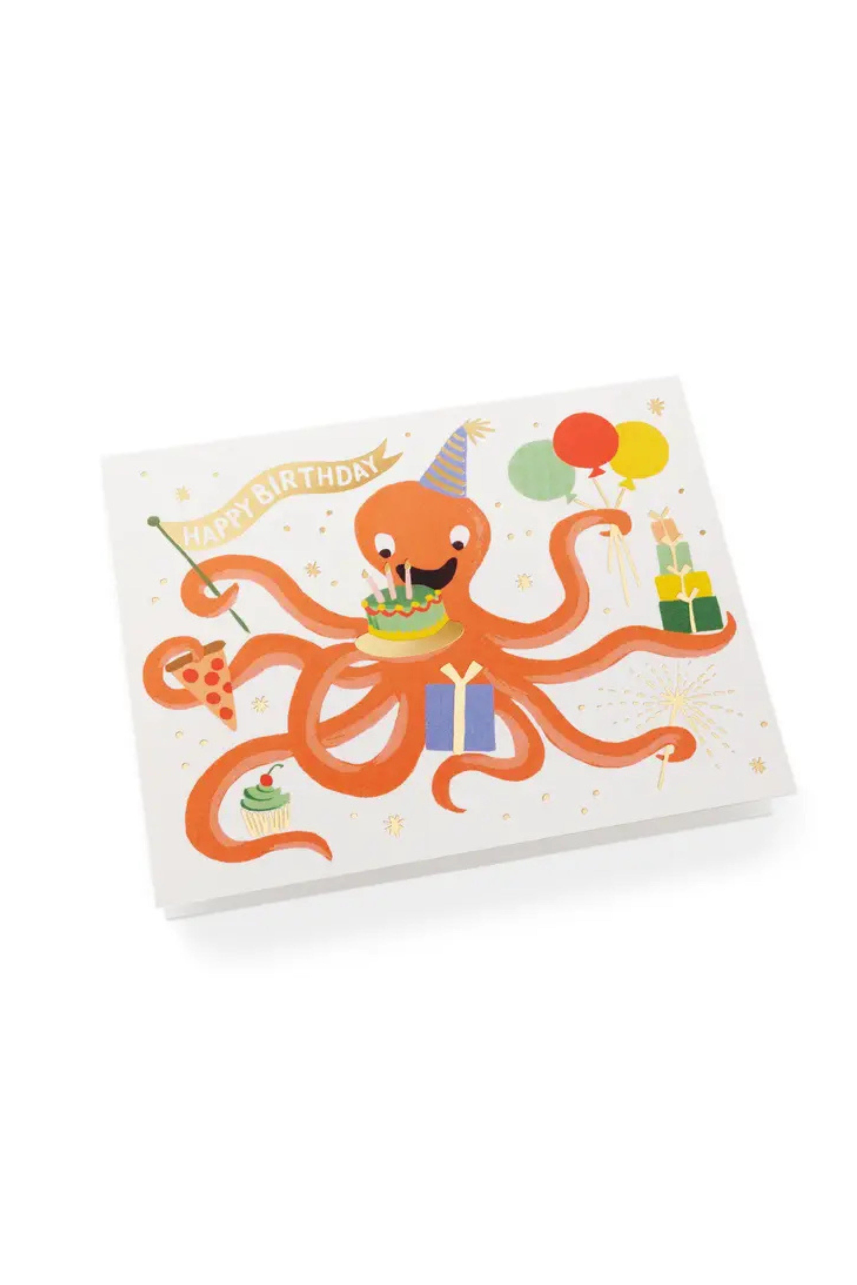 Octopus Birthday Card (detail view 2)
