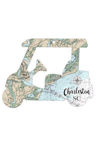 Golf Cart Map Ornament