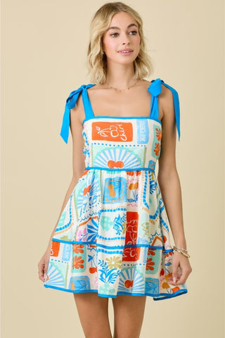 Paradise Tie Strap Mini Dress