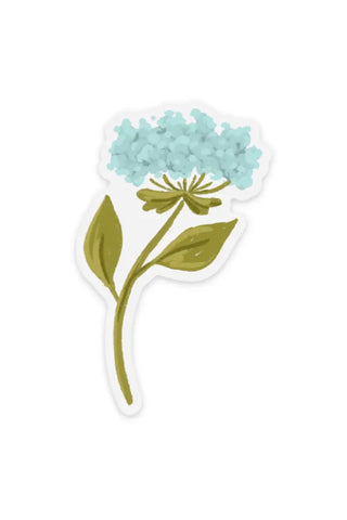 Teal Hydrangea Sticker