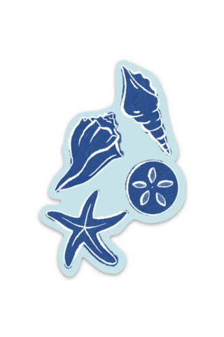 Blue Sea Shells Sticker