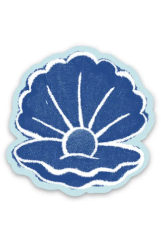 Blue Shell with Pearl Sticker