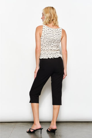 Smocked Ruffled Sleeveless Top