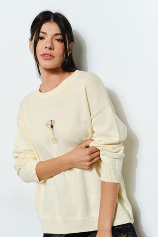 Martini Bead Knit Sweater
