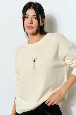 Martini Bead Knit Sweater