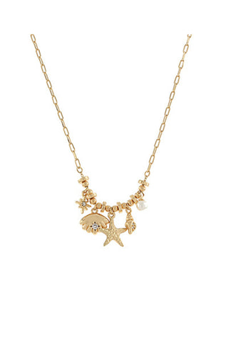Pave Starfish Charm Necklace
