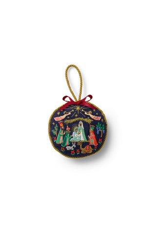 Nativity Embroidered Ornament