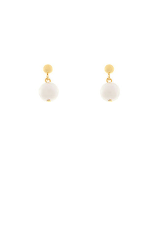 Round Pearl Dangle Earrings