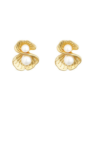 Double Pearl & Shell Earrings