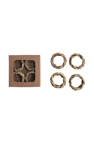 Braided Seagrass Napkin Rings