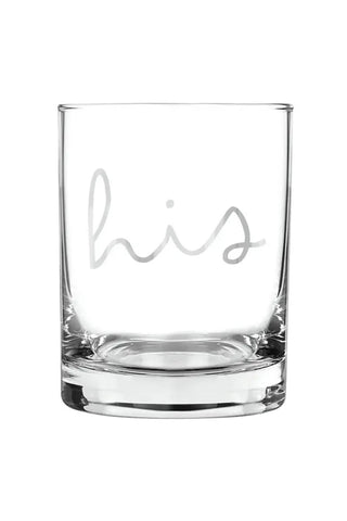 His/Hers Stemless Wine Glasses