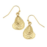 Susan Shaw | 24k Gold | Oyster Shell Earrings
