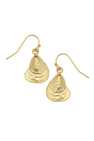 Gold Oyster Shell Earrings
