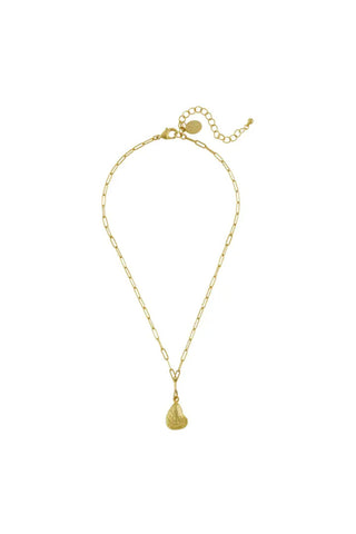 Oyster Shell Paperclip Chain Necklace