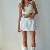 Stripe Waist Bubble Skirt
