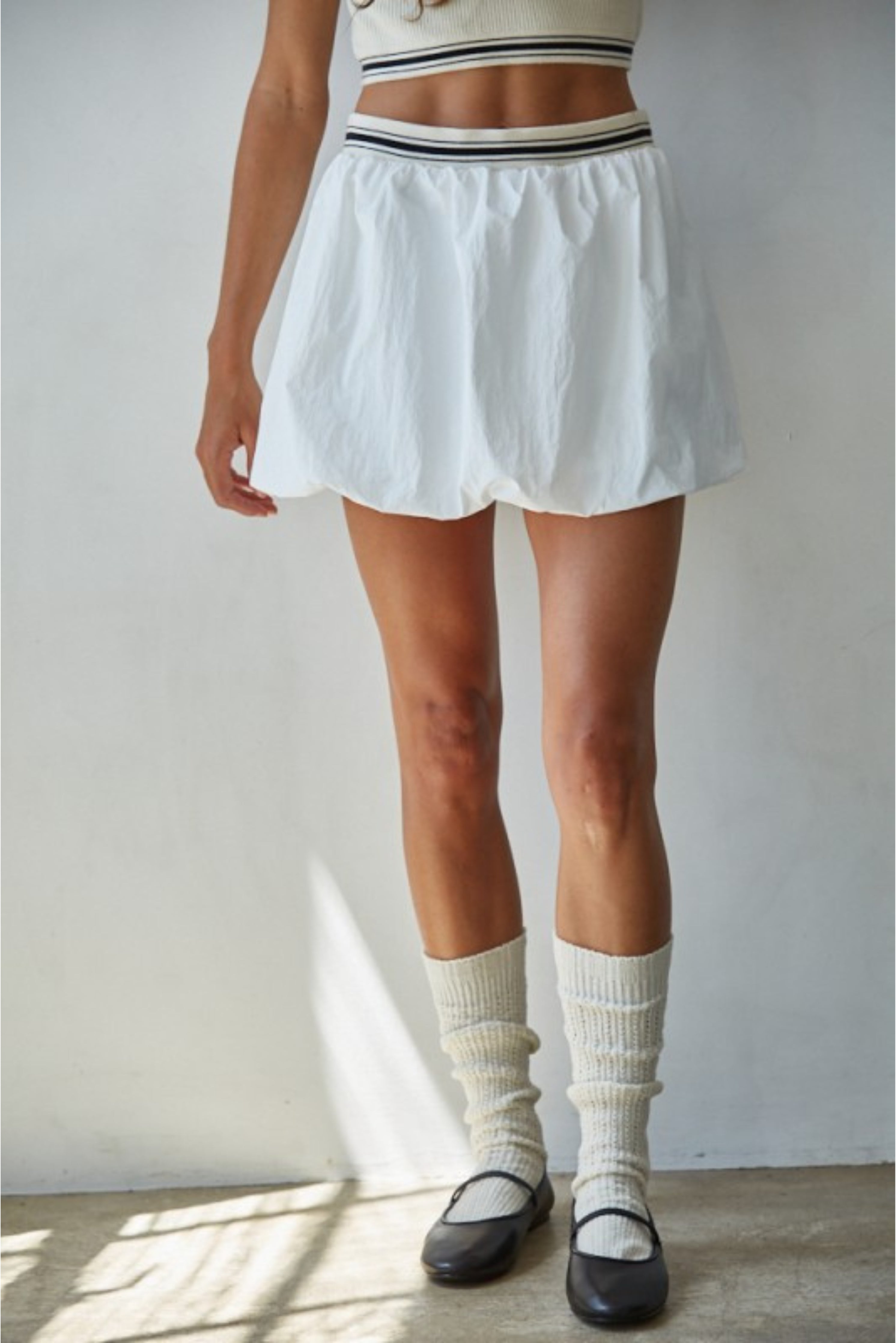 Stripe Waist Bubble Skirt (detail view 2)