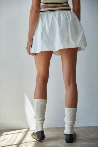 Stripe Waist Bubble Skirt