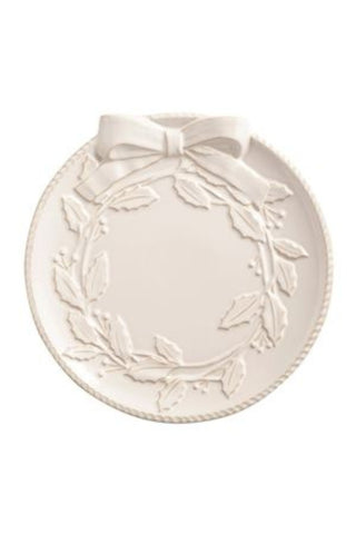 White Wreath Platter Set