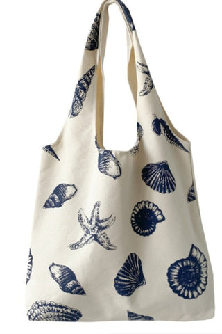 Starfish Shell Canvas Tote Bag
