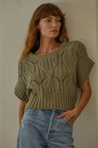 Cable Knit Sweater Top