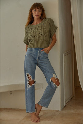 Cable Knit Sweater Top