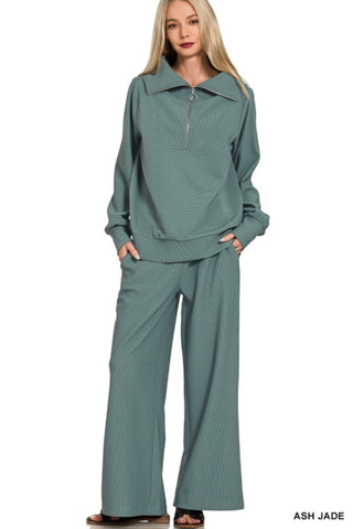 Straight Wide Leg Pants