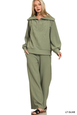 Straight Wide Leg Pants