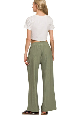 Straight Wide Leg Pants