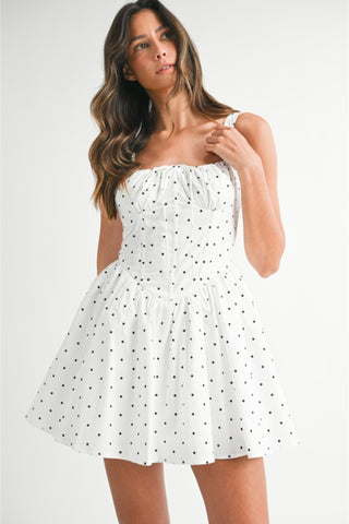 Polka Dot Corset Mini Dress