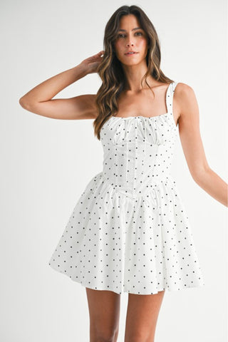 Polka Dot Corset Mini Dress
