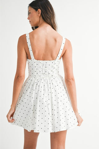 Polka Dot Corset Mini Dress