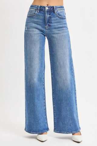 Classic Wide Leg Denim Jeans