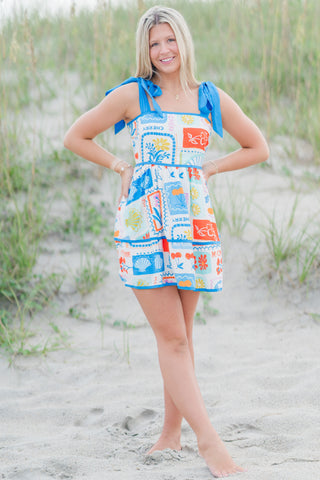 Paradise Tie Strap Mini Dress