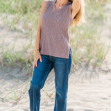 Solid Knit Sweater Vest