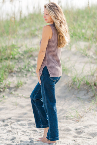 Solid Knit Sweater Vest