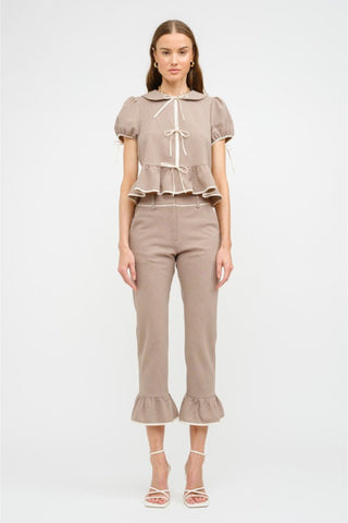 Peplum Tie Top