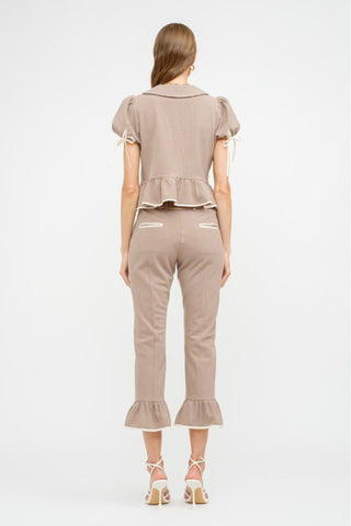 Peplum Tie Top