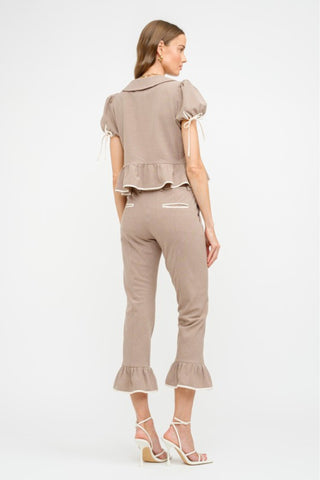 Peplum Tie Top