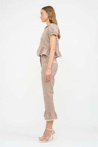 Peplum Tie Top