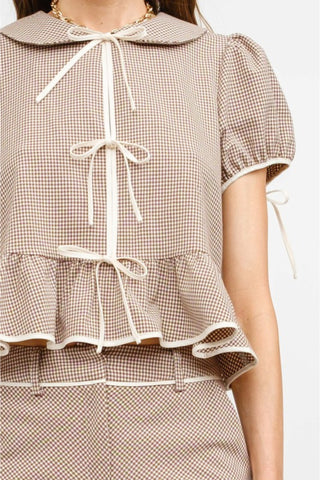 Peplum Tie Top