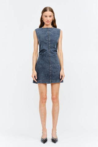 Sleeveless Denim Mini Dress